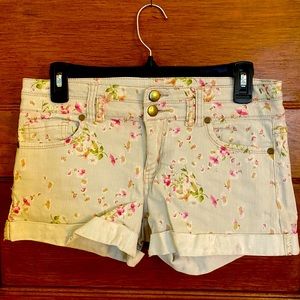 Forever 21 flower print shorts, size 27